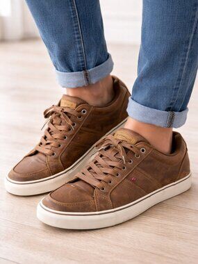 Levi's Men's Turner Tumbled WX Low Top Sneakers Tan Brown Size 11 Casual Shoes